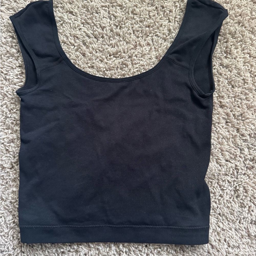 GARAGE open back scoop neck tee